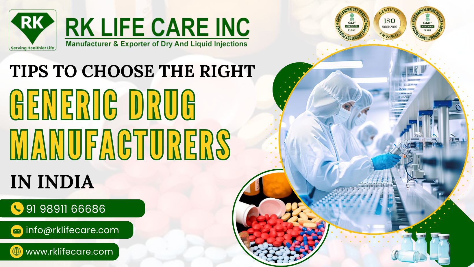 Tips To Choose the Right Generic Drug Manufacturers in India